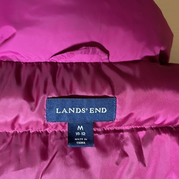LANDS End Down Puffer Vest Size 10/12 - Picture 9 of 12